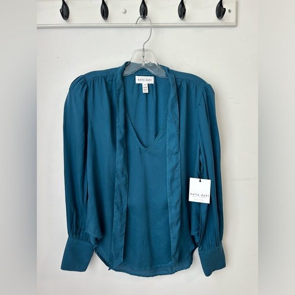 Bella Dahl Blue Blouse with Ties - Picture 1 of 3